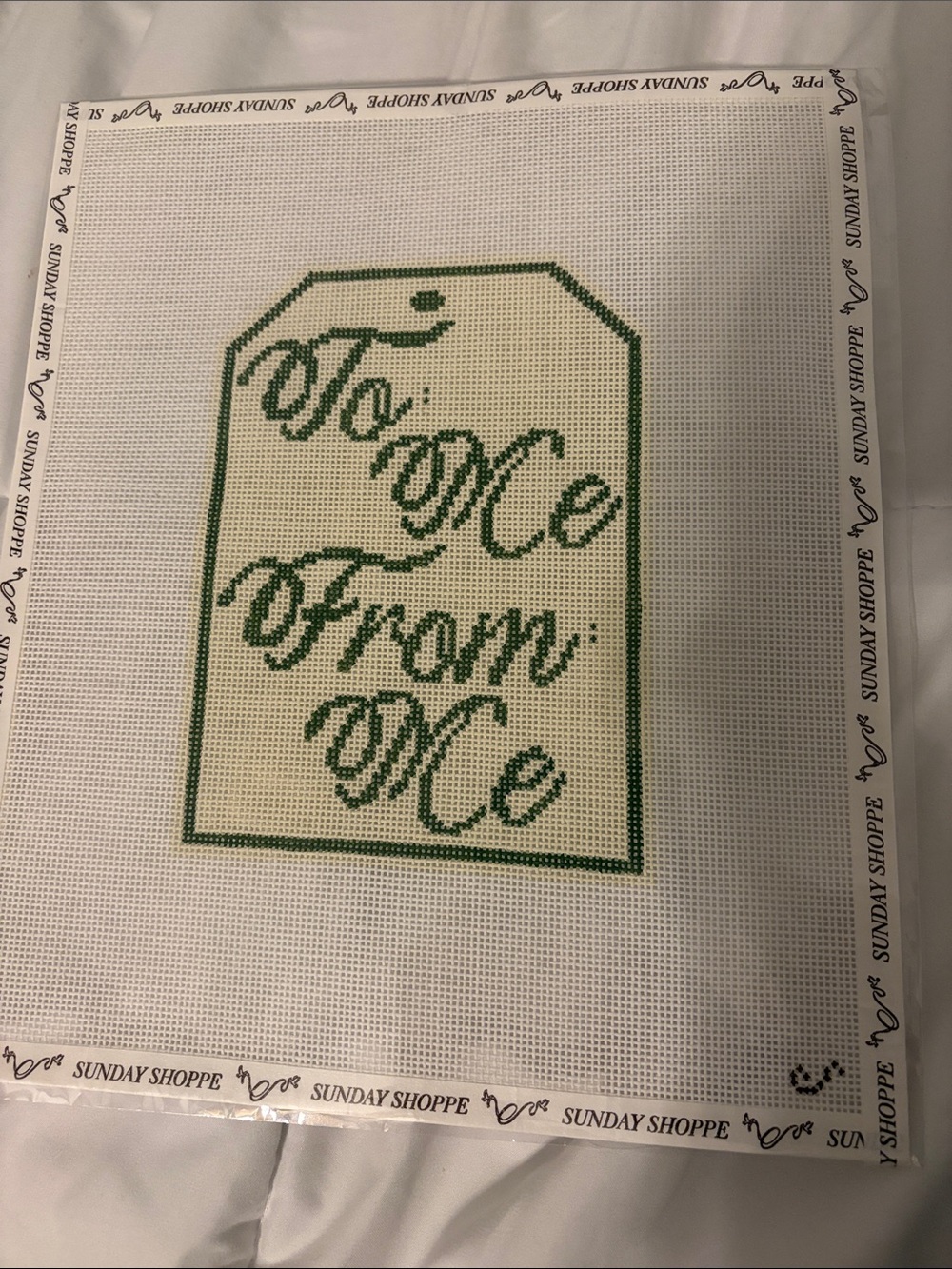 To Me From Me Needlepoint Canvas